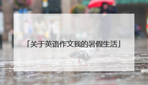 关于英语作文我的暑假生活