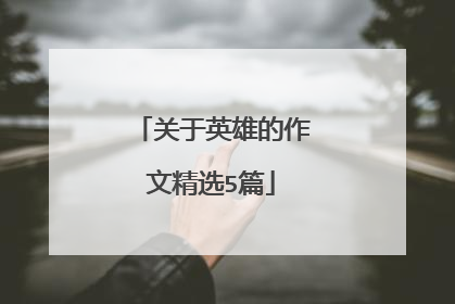 关于英雄的作文精选5篇