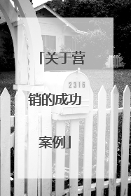 关于营销的成功案例
