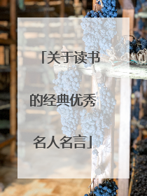关于读书的经典优秀名人名言