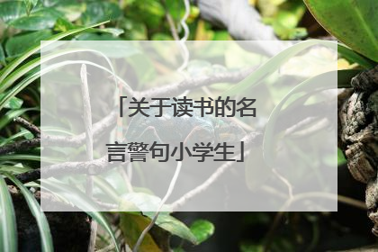 关于读书的名言警句小学生