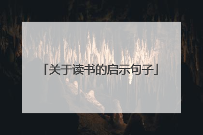 关于读书的启示句子