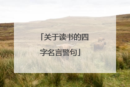 关于读书的四字名言警句