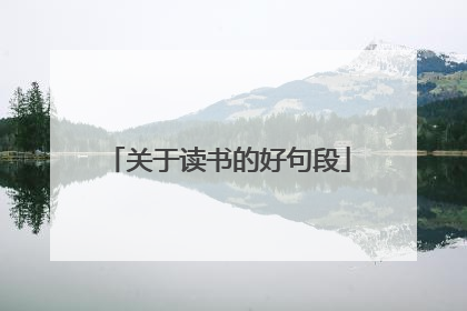 关于读书的好句段
