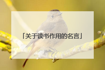 关于读书作用的名言