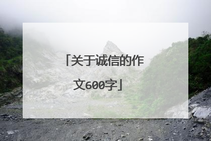 关于诚信的作文600字