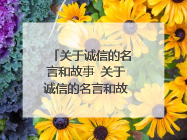 关于诚信的名言和故事 关于诚信的名言和故事有哪些