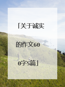 关于诚实的作文600字5篇