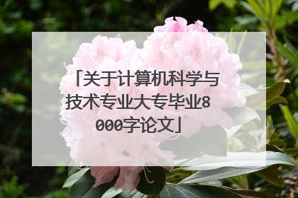 关于计算机科学与技术专业大专毕业8000字论文