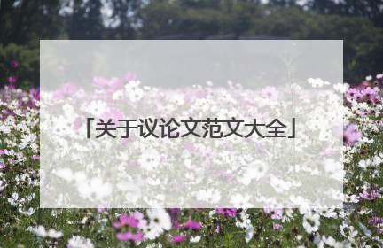关于议论文范文大全