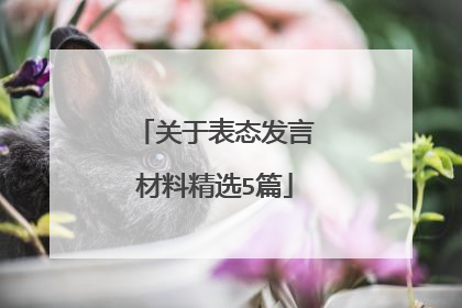 关于表态发言材料精选5篇