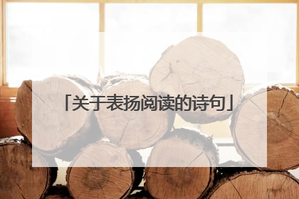 关于表扬阅读的诗句