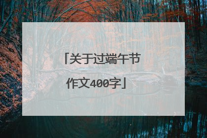 关于过端午节作文400字