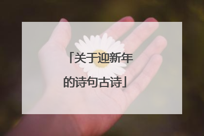 关于迎新年的诗句古诗