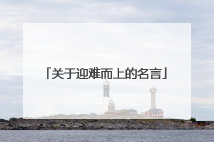 关于迎难而上的名言