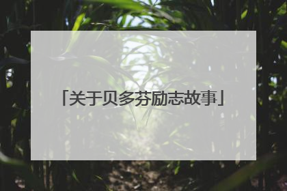 关于贝多芬励志故事