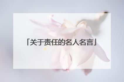 关于责任的名人名言