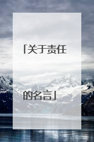 关于责任的名言