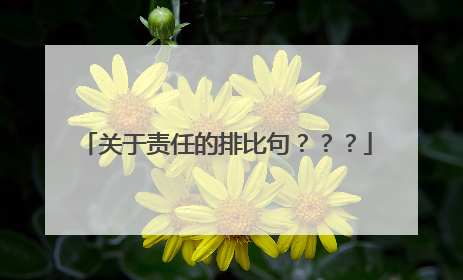 关于责任的排比句???
