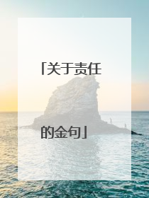 关于责任的金句