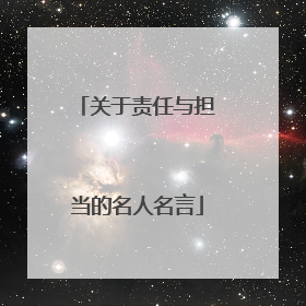 关于责任与担当的名人名言