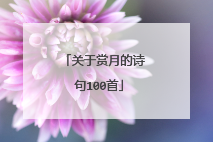 关于赏月的诗句100首