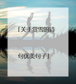 关于赏雪的诗句优美句子