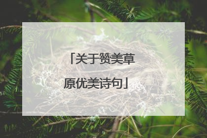 关于赞美草原优美诗句