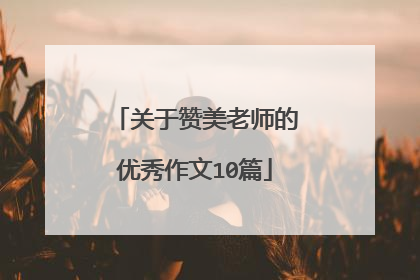 关于赞美老师的优秀作文10篇