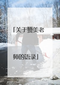 关于赞美老师的语录