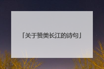 关于赞美长江的诗句
