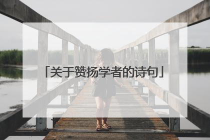 关于赞扬学者的诗句