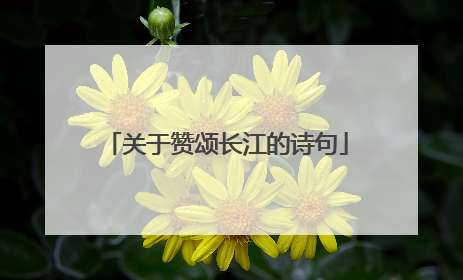 关于赞颂长江的诗句