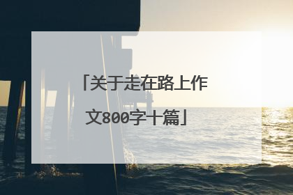 关于走在路上作文800字十篇