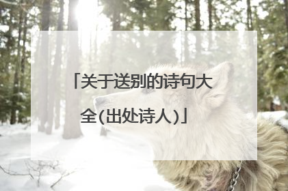 关于送别的诗句大全(出处诗人)