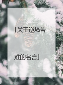 关于逆境苦难的名言