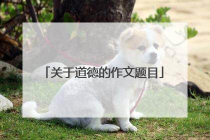 关于道德的作文题目