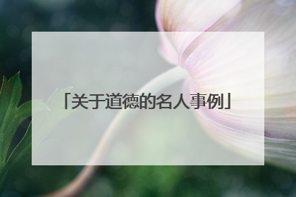 关于道德的名人事例