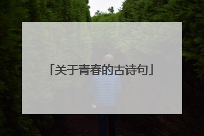 关于青春的古诗句