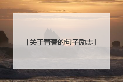 关于青春的句子励志