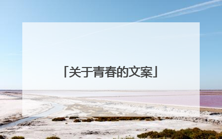 关于青春的文案