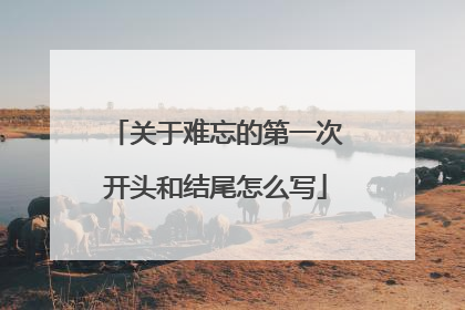 关于难忘的第一次开头和结尾怎么写