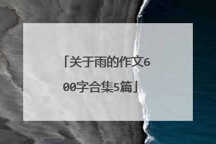 关于雨的作文600字合集5篇