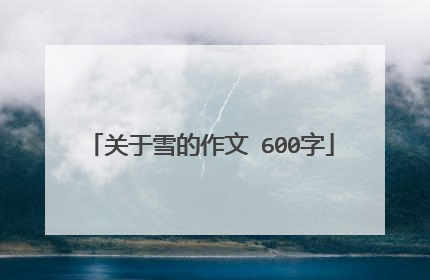 关于雪的作文 600字