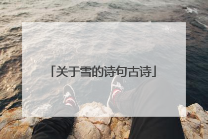关于雪的诗句古诗