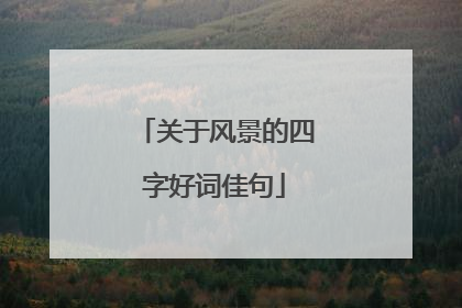 关于风景的四字好词佳句