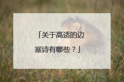 关于高适的边塞诗有哪些?