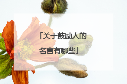 关于鼓励人的名言有哪些