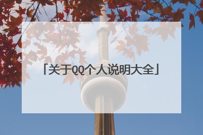 关于QQ个人说明大全