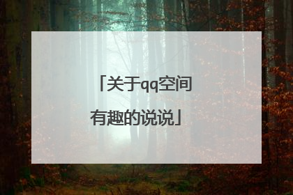 关于qq空间有趣的说说